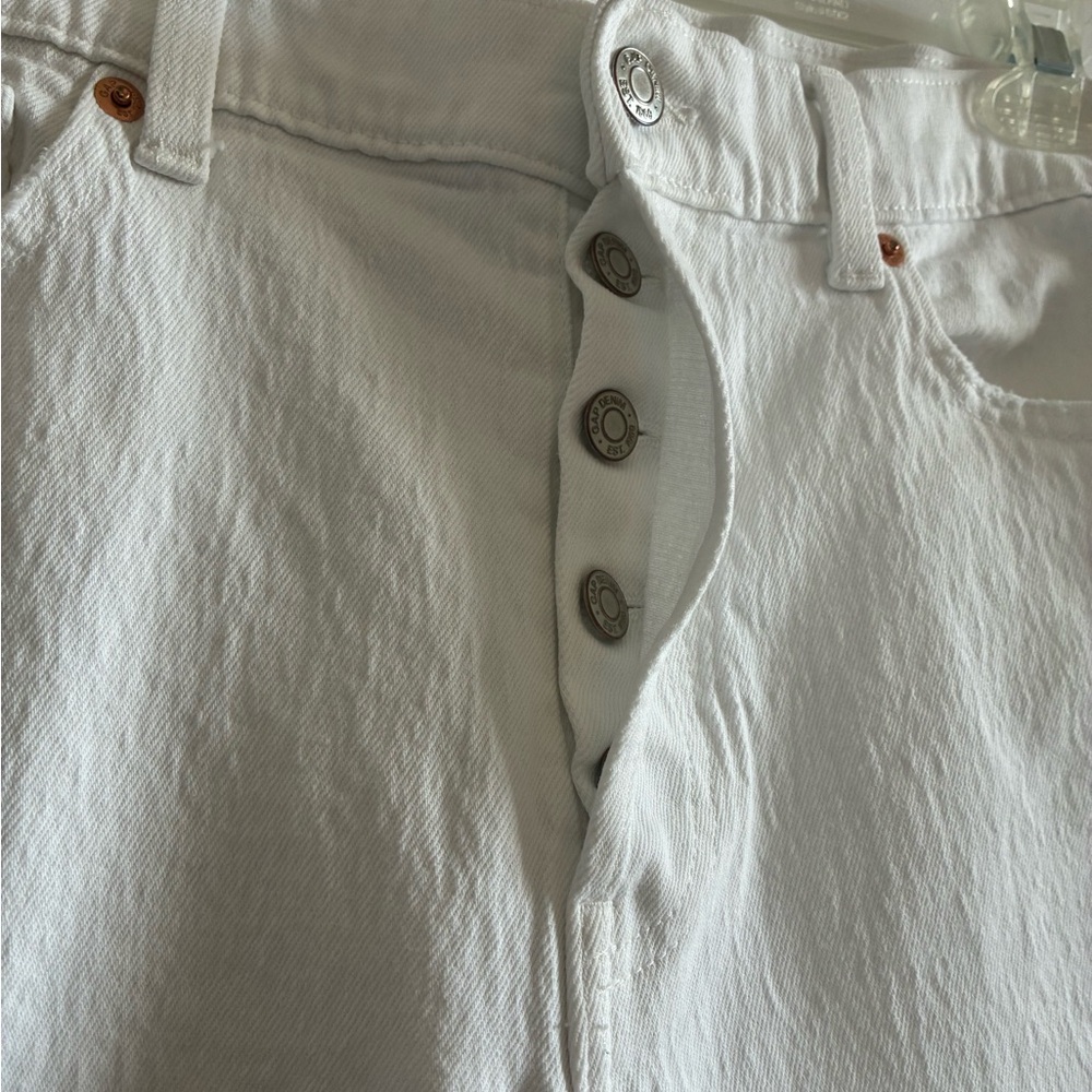White Button Fly Gap Jeans - image 2